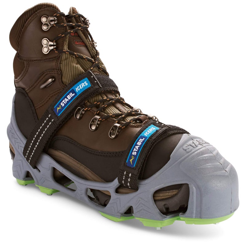 STABILicers Hike XP Traction Cleats for Hiking on Snow and Ice,Grey/Green, Medium (1 Pair) - Image 3